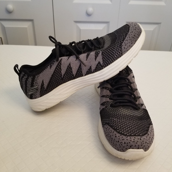 Skechers Bobs Sneakers Womens Size 8.5 Black/silver SN31356 - Picture 4 of 8